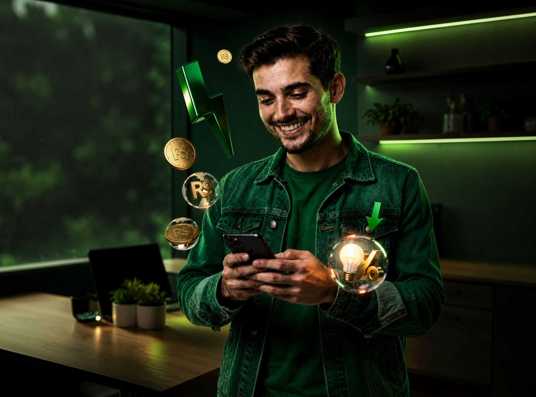 Economia visível no app